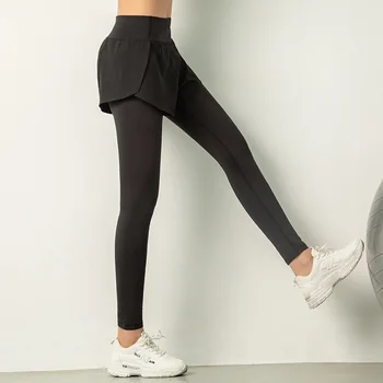 Fitnes hlače Zunanjo Rabo, ki Teče Usposabljanje Modelno Dva Kosa Elastičnost Tesen Gaza Gimnastični Hlače za Hujšanje Slim Fit Joga Hlače