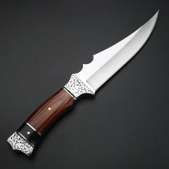 Celotno Tang Fiksno Rezilo Noža Na Prostem Preživetje Ravne Noži Kampiranje Lovski Nož Visoko Trdoto Prenosljiv Pripomoček Noži