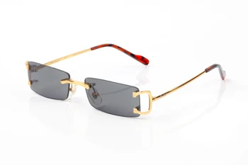 Pawes Očal Okvir Moških sončna Očala Zlato Rimless Očala za Človeka Anti Reflektivni Jasno Objektiv Recept Očala 9801