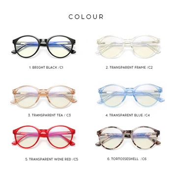 2020 Nove Anti-modra Svetloba Krog Očal Okvir za Ženske, Moške Računalnik zaščita Oči očala UV400 Optična Očala