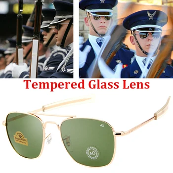 Nova Moda v Letalstvu sončna Očala Moške blagovne Znamke Oblikovalec Ameriški Vojski Vojaško Optični AO sončna Očala Za Moške UV400 Oculos de sol