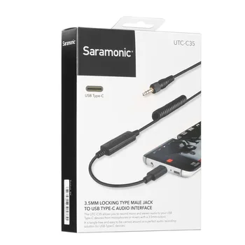 Saramonic UTC-C35 TRS Tipa C Mikrofon Kabel audio adapter za Uporabo Uwmic9 UwMic15 SR-WM4C s Tip-C Naprave Pametne telefone