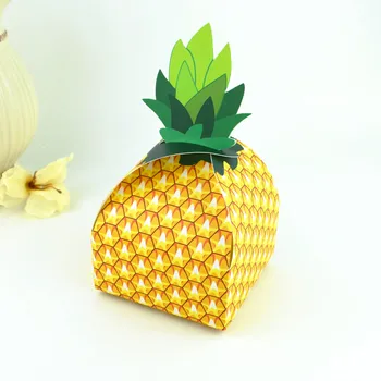 Papir Ananas Candy Bag DIY Havajih Papir Ananas bonboniera Tropskega Ananasa Stranka Korist Polje Hawaiian Luau Stranka Dekoracijo